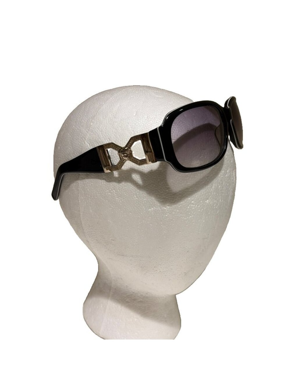 Versace Biggie Sunglasses MOD 3032 Black Acetate Frames Tinted Lenses